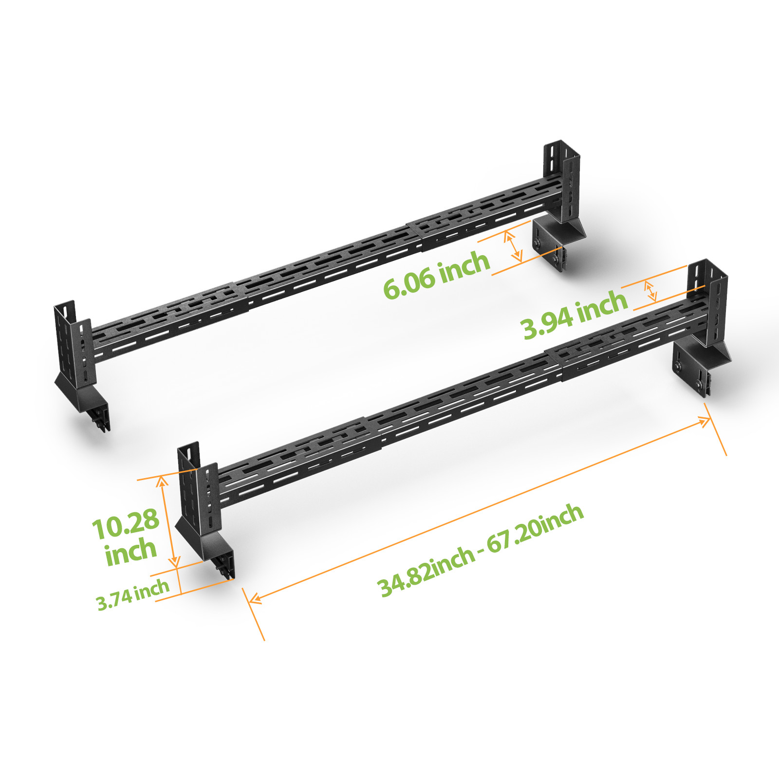For 15-26 Chevy Colorado Adjustable Overland Truck Bed Rack Cargo Rack Max 67\