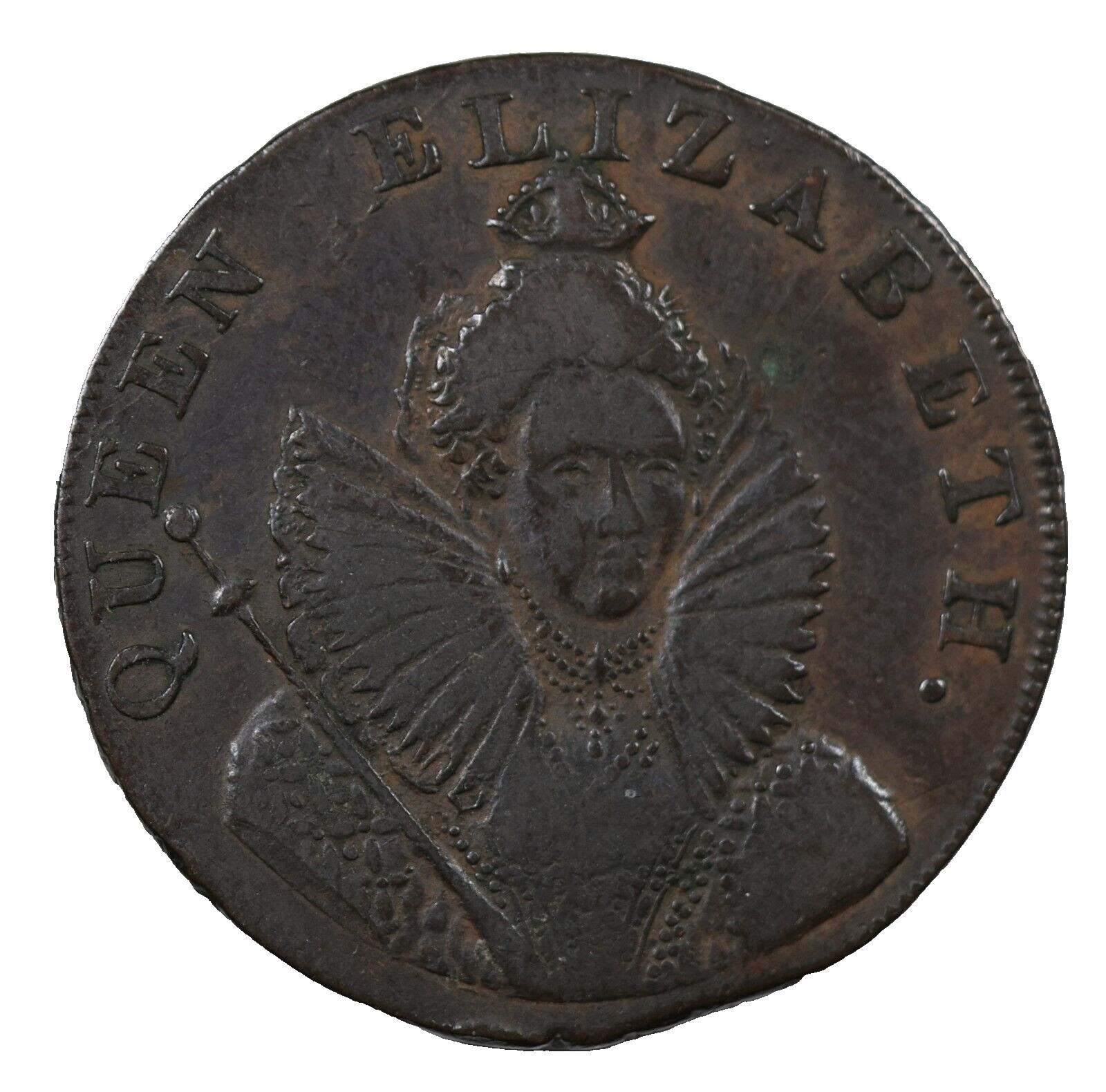 England 1794 Sussex Chichester Queen Elizabeth Halfpenny Conder Token D&H-15c
