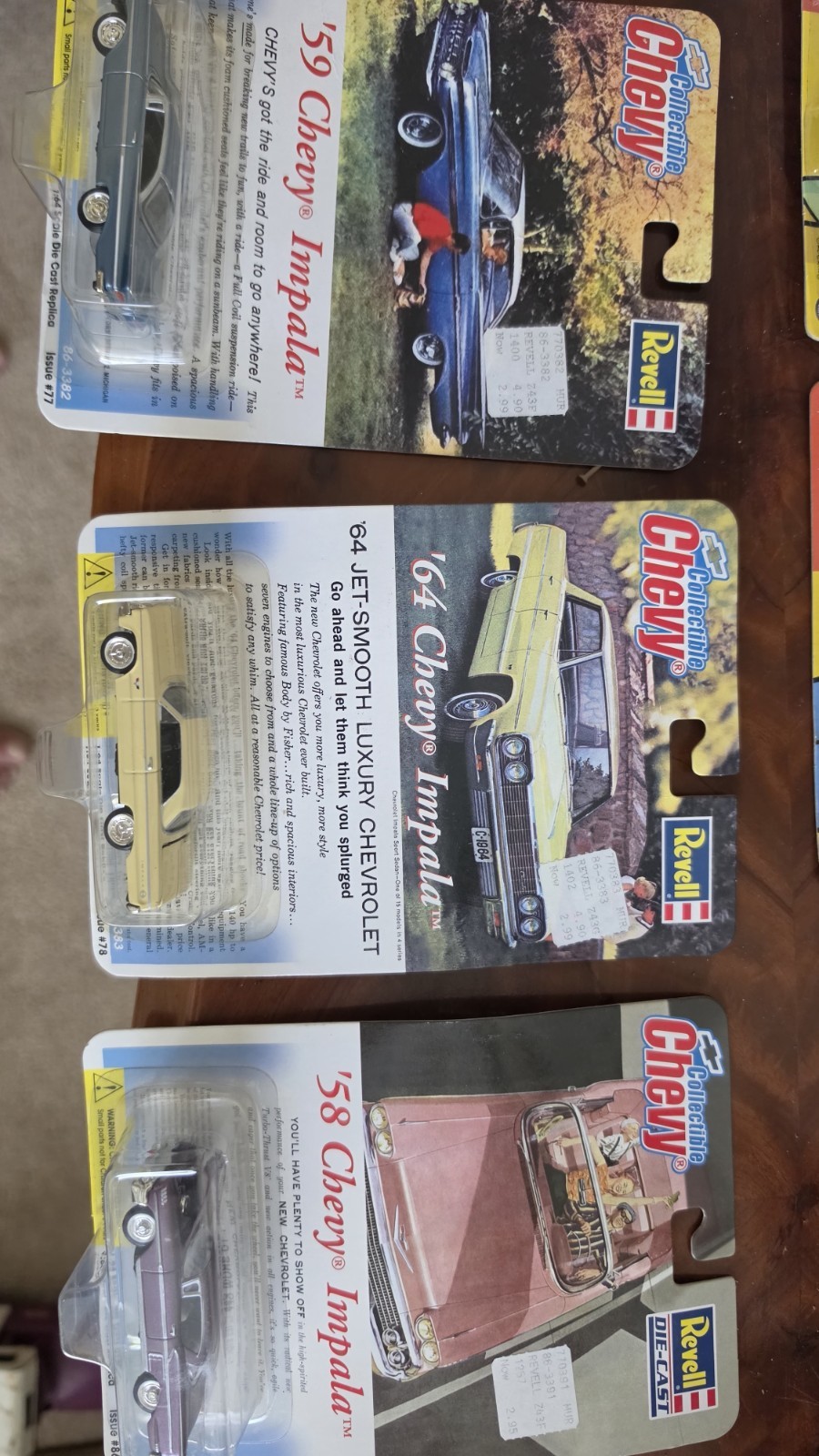 New 1:64 Revell Chevy3cars , 1964 and 1958 & 59 factory sealed boxs