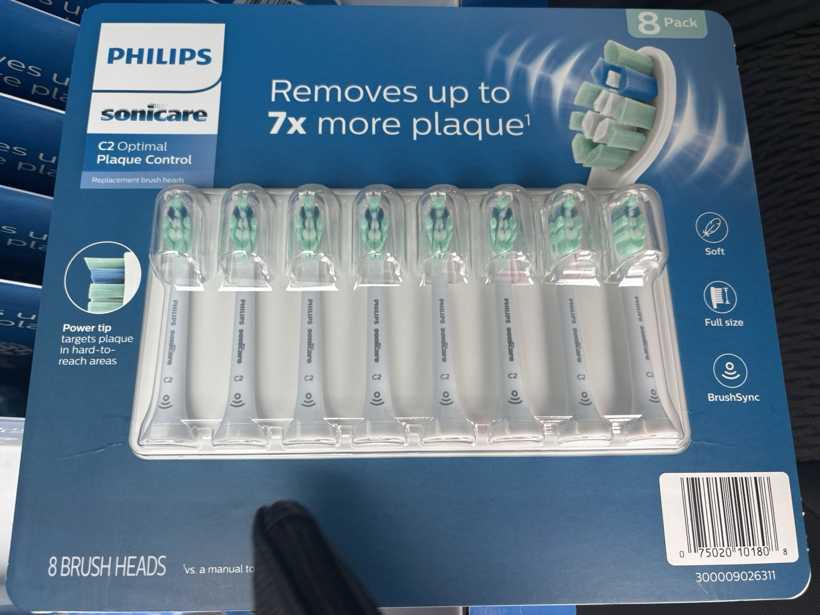 Philips Sonicare C2 Optimal Plaque Control Replacement Brush Heads, 8 ct.
