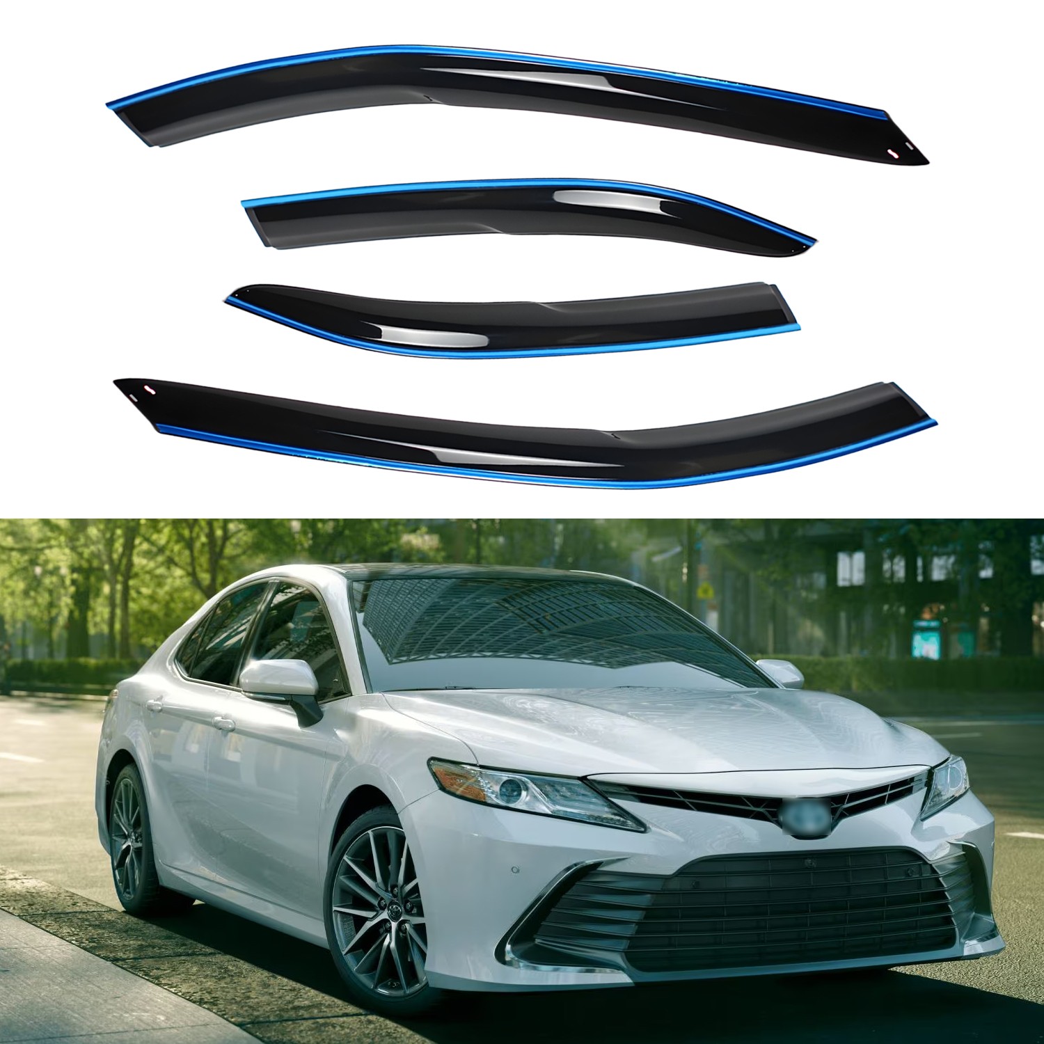 Side Window Visors Deflectors For Toyota Camry 2018-2024 Rain Guard Deflectors Side Window Visors Deflectors For Toyota Camry 2018-2024 Rain Guard Deflectors