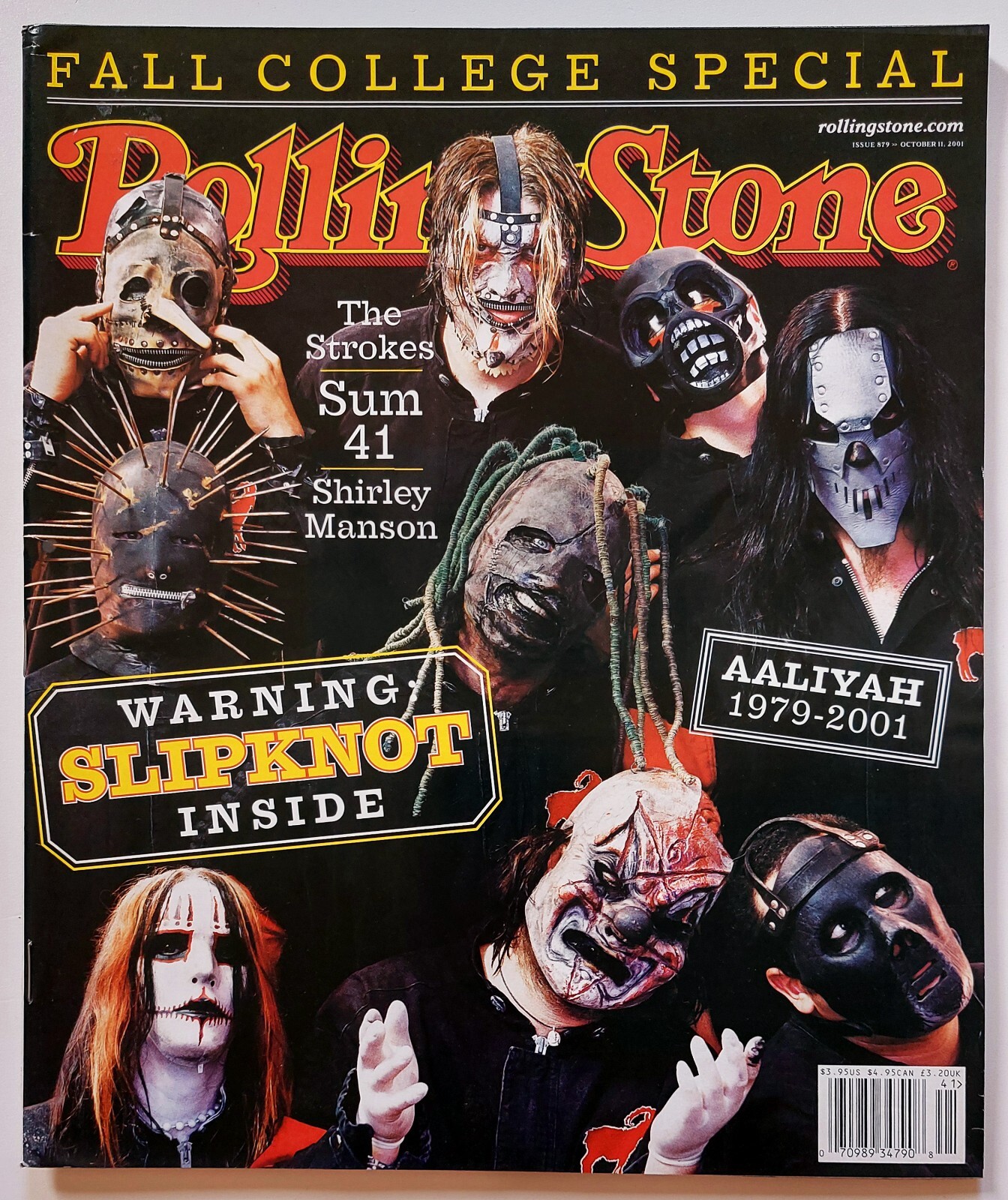 SLIPKNOT ALLIYAH Rolling Stone Mag Issue #879 Oct 11 2001 NO LABEL BRAND NEW