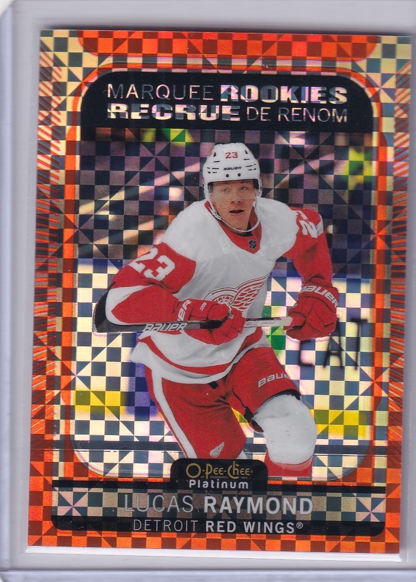 Lucas Raymond 2021-22 Upper Deck OPC Platinum Rookies Orange Checkers #09/25