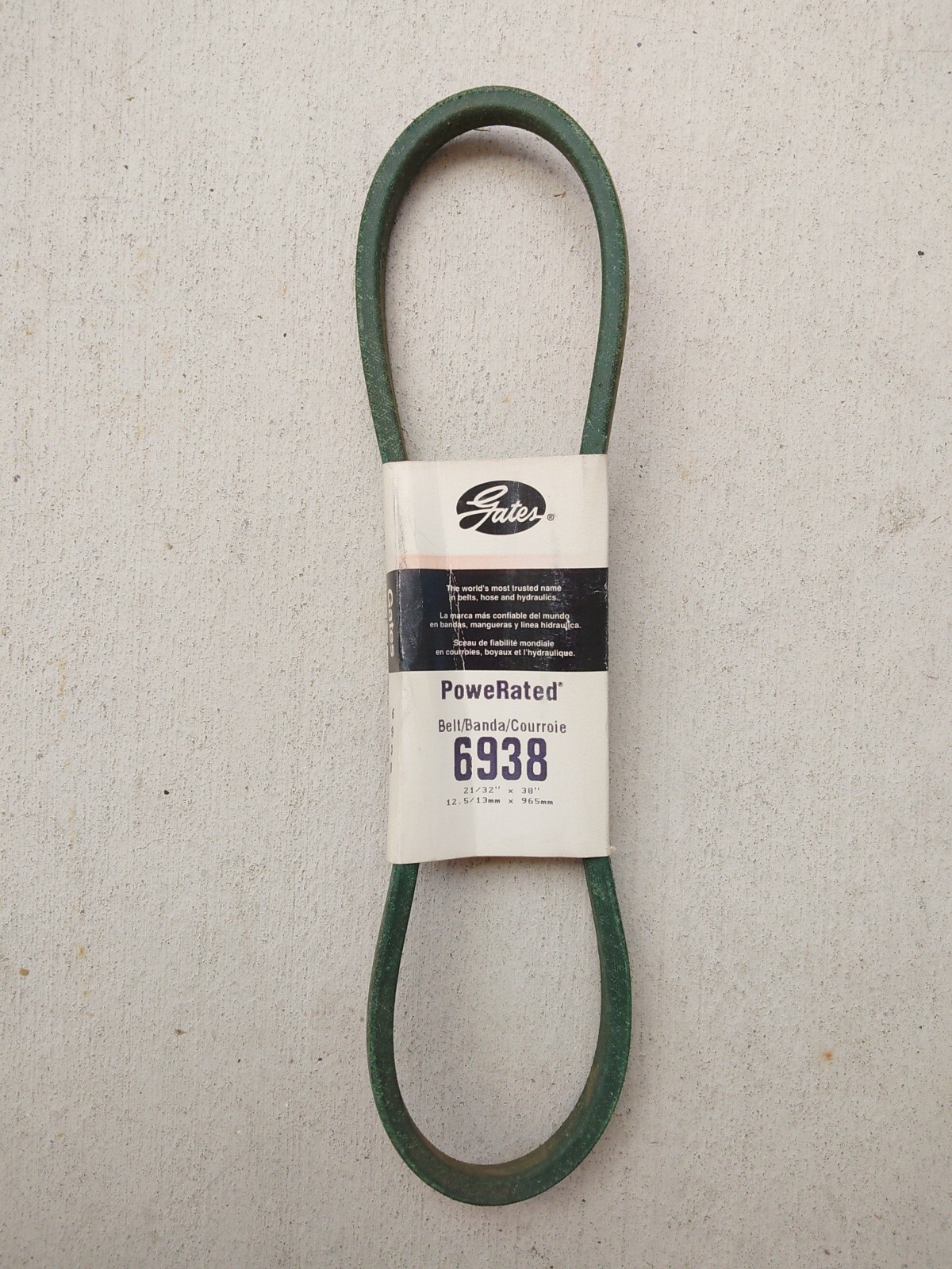 Genuine GATES 6938 POWER RATED V-BELT Genuine GATES 6938 POWER RATED V-BELT
