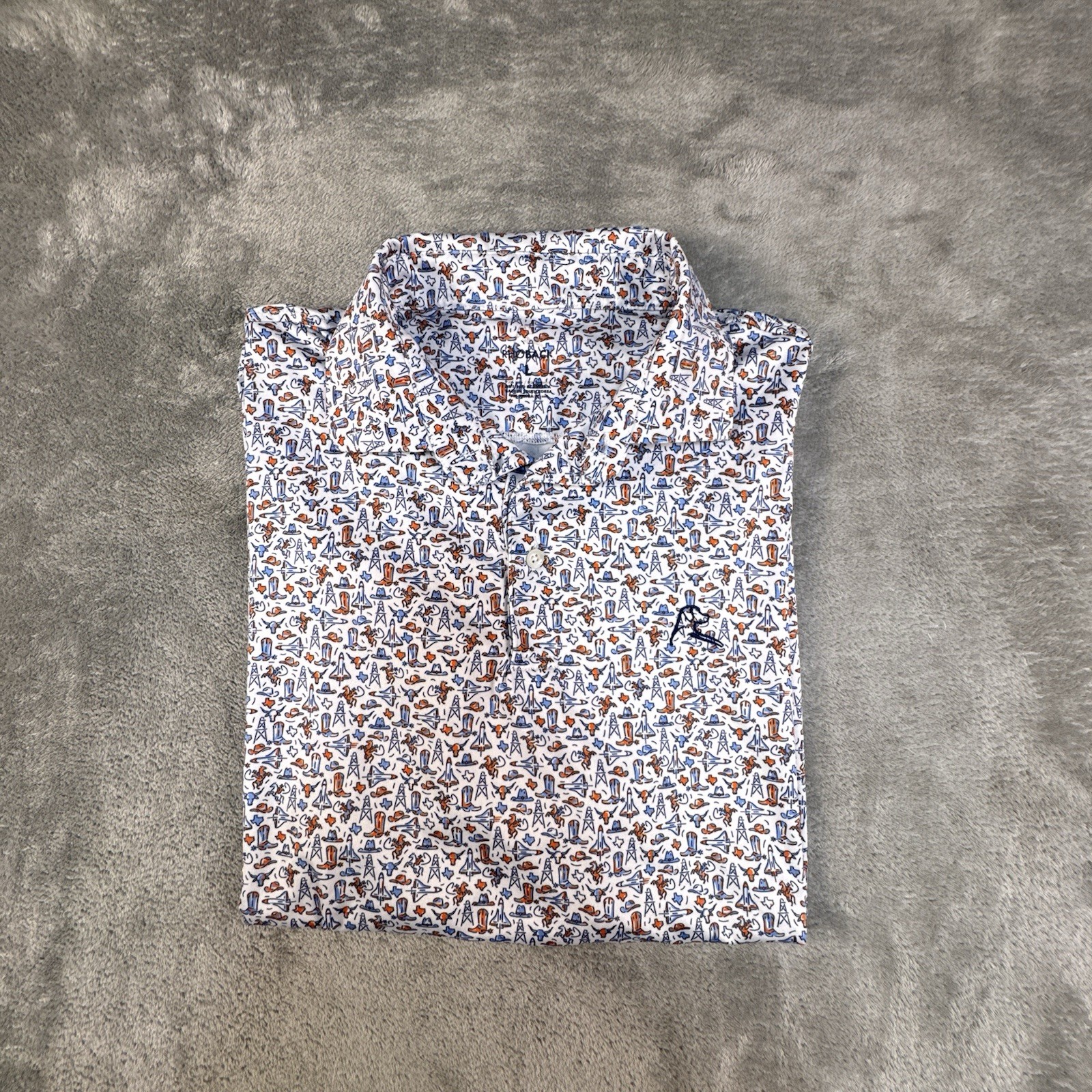 Rhoback Polo Mens L The Houston Performance Texas Space City Golf Rhoback Polo Mens L The Houston Performance Texas Space City Golf