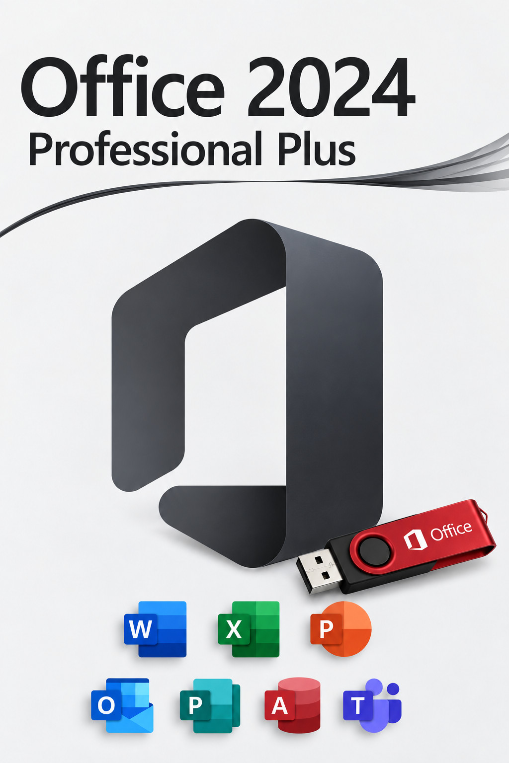 1 PC MS 2024 Office USB STANDALONE COMPLETE FULL VERSION PACK