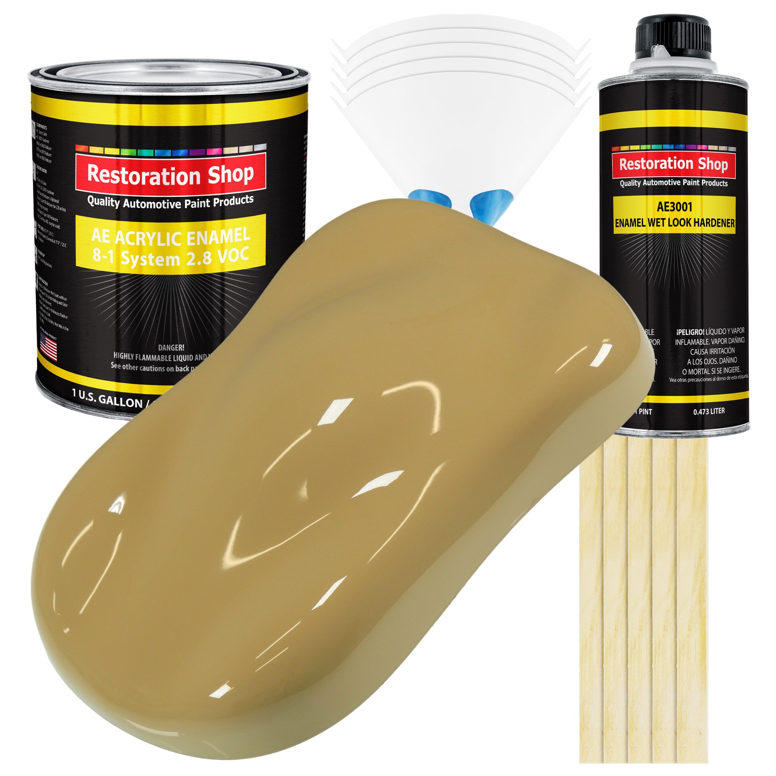 Restoration Shop Buckskin Tan Acrylic Enamel Gallon Kit, Auto Paint