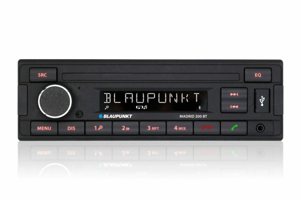 Blaupunkt Retro-look Car Stereo Madrid 200 BT Radio Bluetooth USB No CD Mechi
