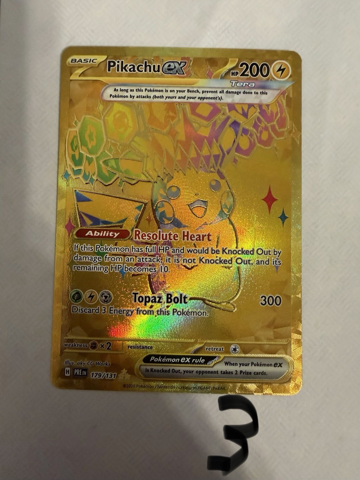 Pokémon Pikachu ex 179/131 Prismatic Evolutions Hyper Rare Gold NM Pokémon Pikachu ex 179/131 Prismatic Evolutions Hyper Rare Gold NM