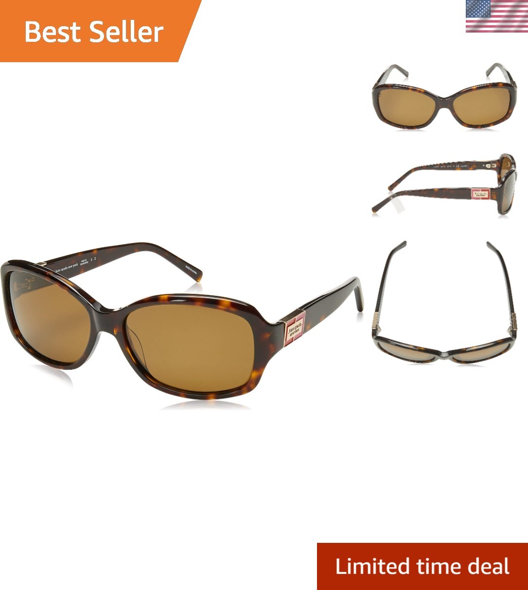 Lightweight Women\'s Butterfly Sunglasses with Non-Polarized UV Protection, 56mm
