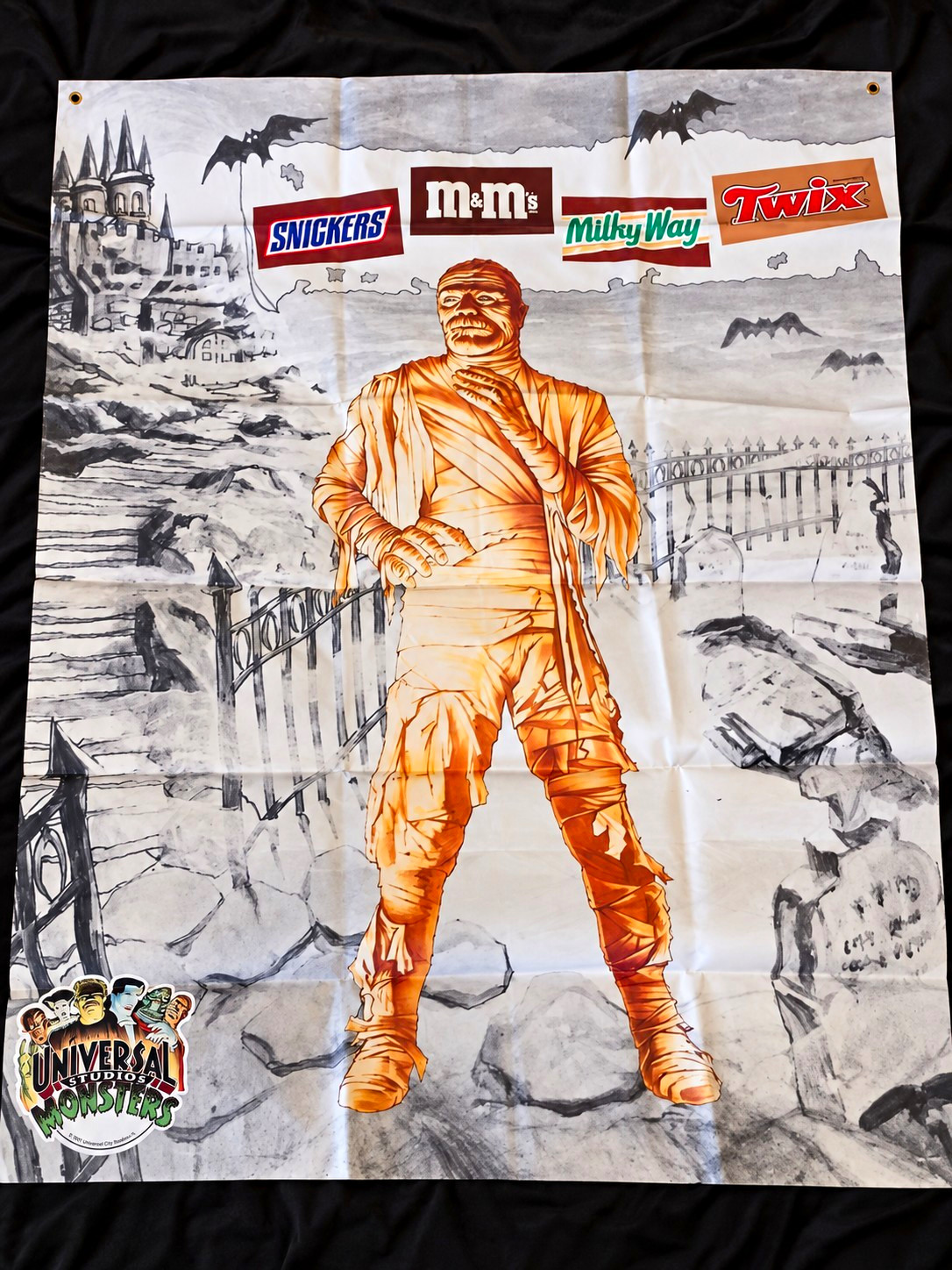 Universal Studios Monsters Store Poster 1994 Mars M&M’s 4' x 5' Extremely Rare Universal Studios Monsters Store Poster 1994 Mars M&M’s 4' x 5' Extremely Rare