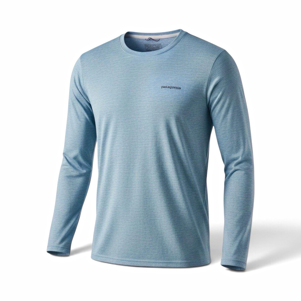 Patagonia Capilene Cool Daily Men\'s Long Sleeve Crew Neck T-Shirt Blue L