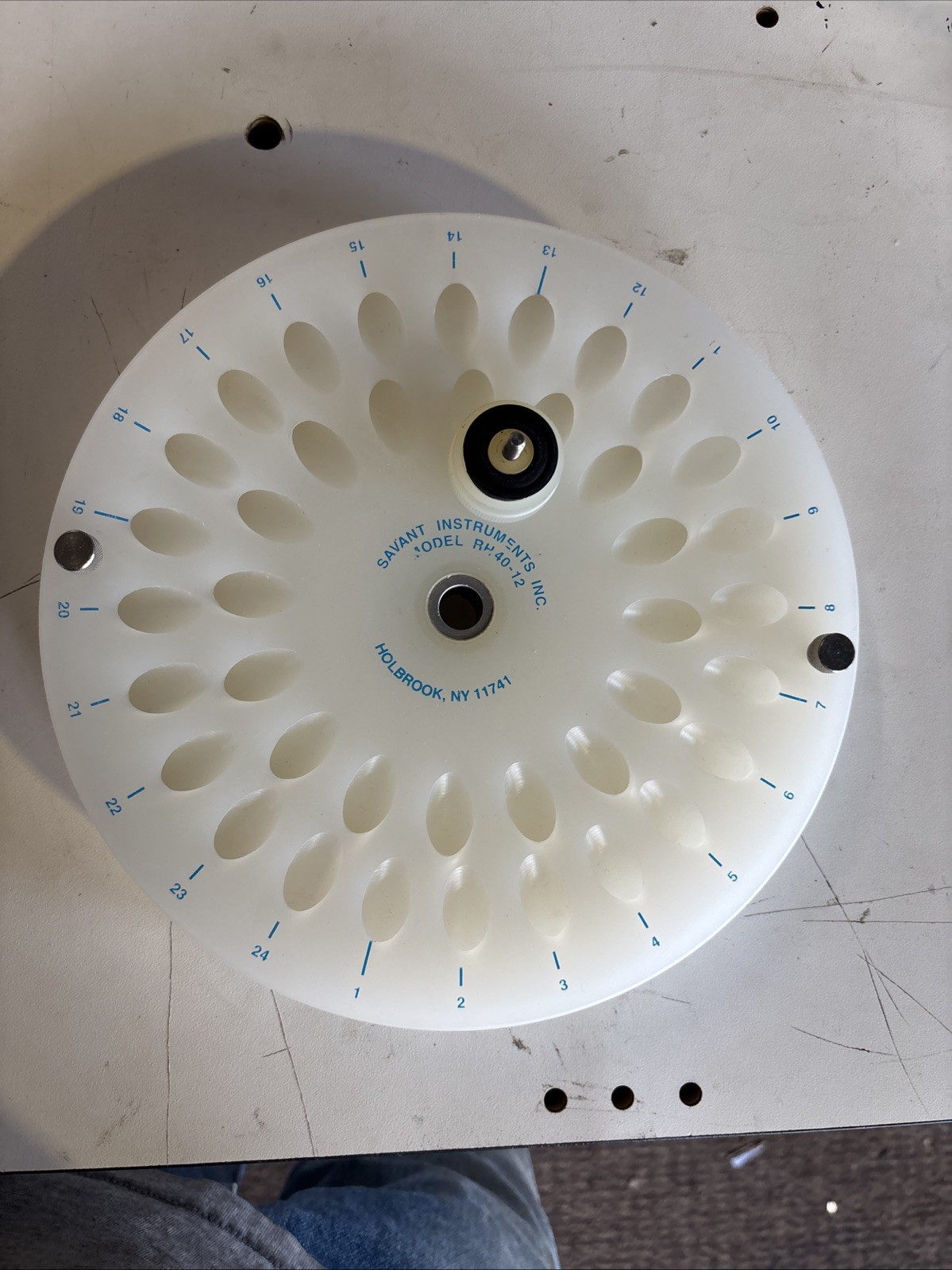 Savant Instruments Model RH40-12 SpeedVac Rotor for 12x75mm Tubes Savant Instruments Model RH40-12 SpeedVac Rotor for 12x75mm Tubes