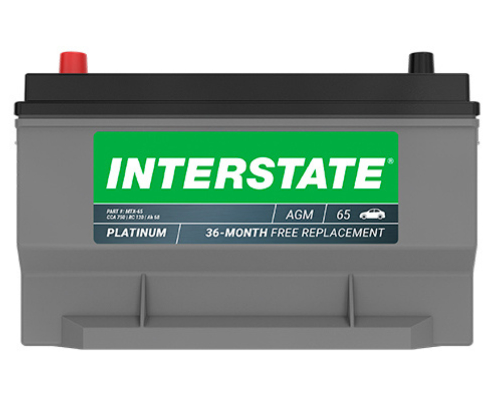Interstate Batteries 12V 68Ah Group Size 65 SLI AGM Automotive Battery Interstate Batteries 12V 68Ah Group Size 65 SLI AGM Automotive Battery