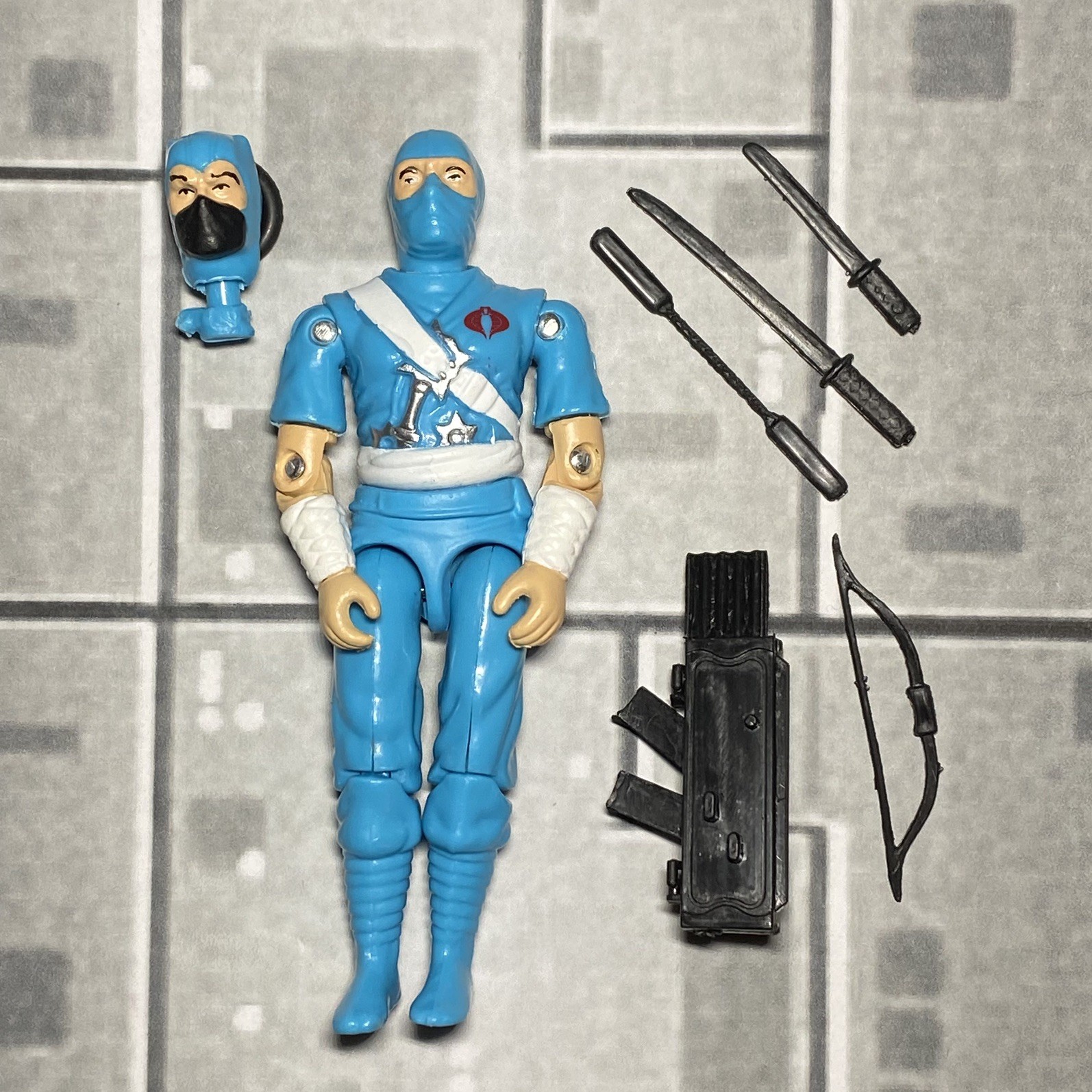 Gi Joe Black Major Custom Ninja Viper Storm Shadow 1992 Reproduction Action Fig Gi Joe Black Major Custom Ninja Viper Storm Shadow 1992 Reproduction Action Fig