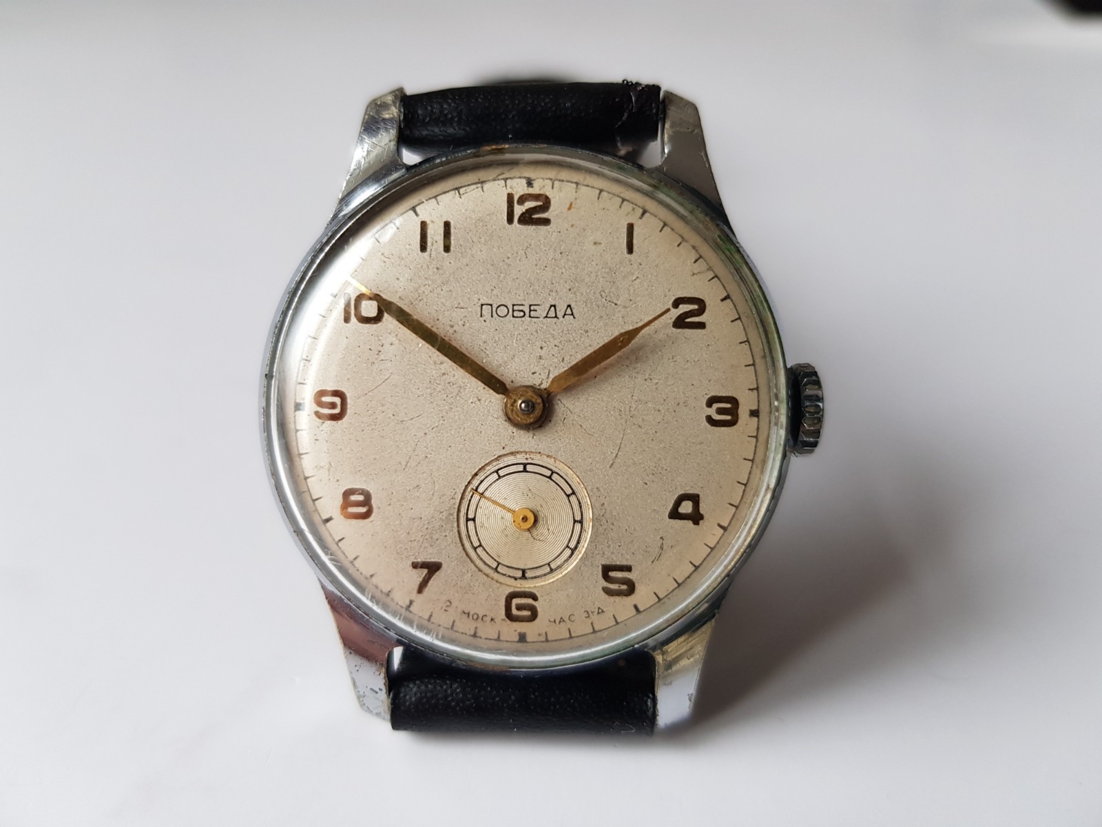 USSR 2nd MChZ Pobeda wristwatch made in 1950-1960th Cal.2602 runs good