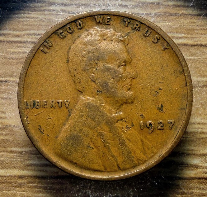 1927-P Lincoln Wheat Cent - Actual Coin Shown -  & Tracking INV#113