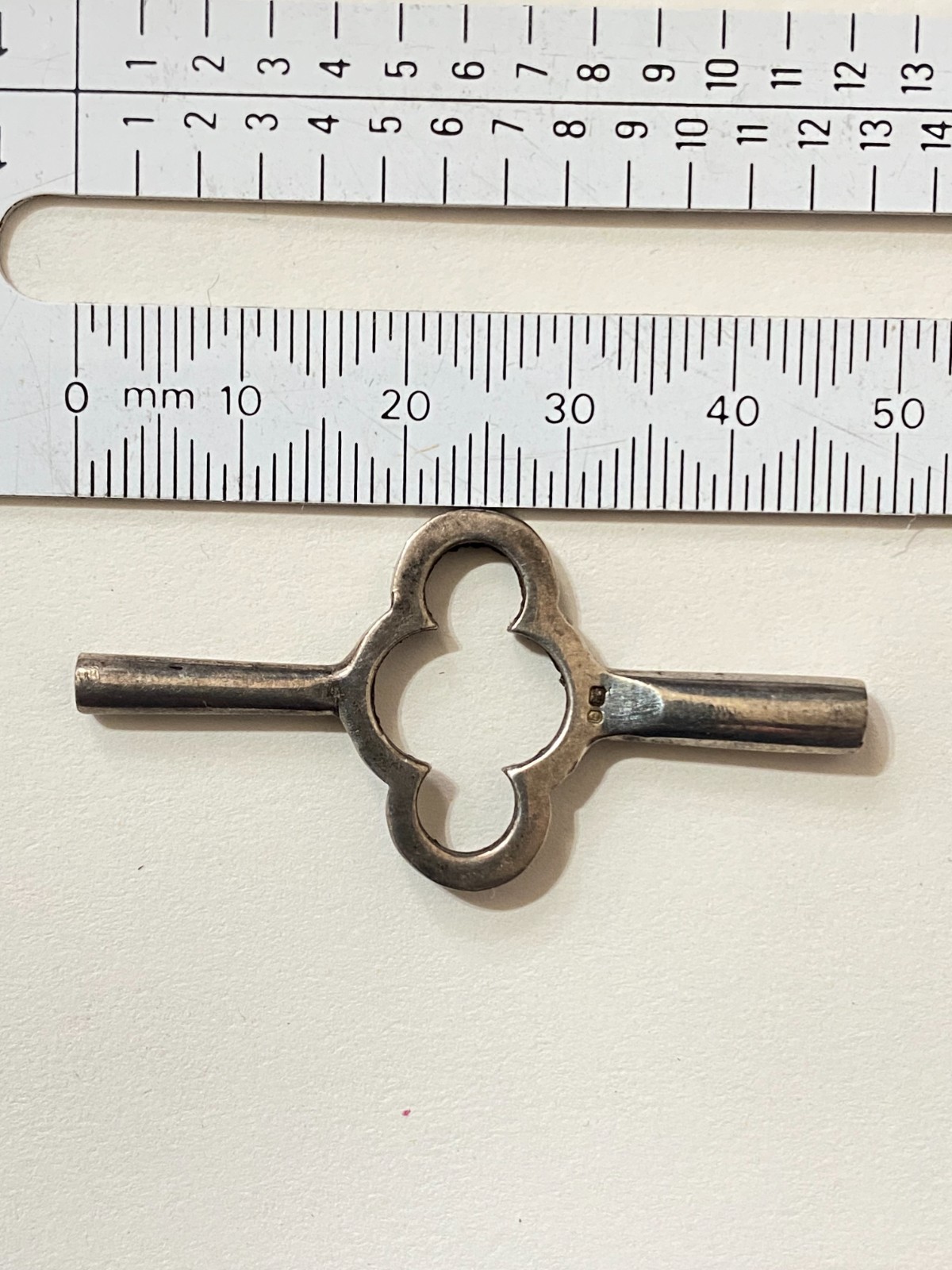 Rare Antique Sterling Silver Carriage Clock Key Hallmarked London Rare Antique Sterling Silver Carriage Clock Key Hallmarked London
