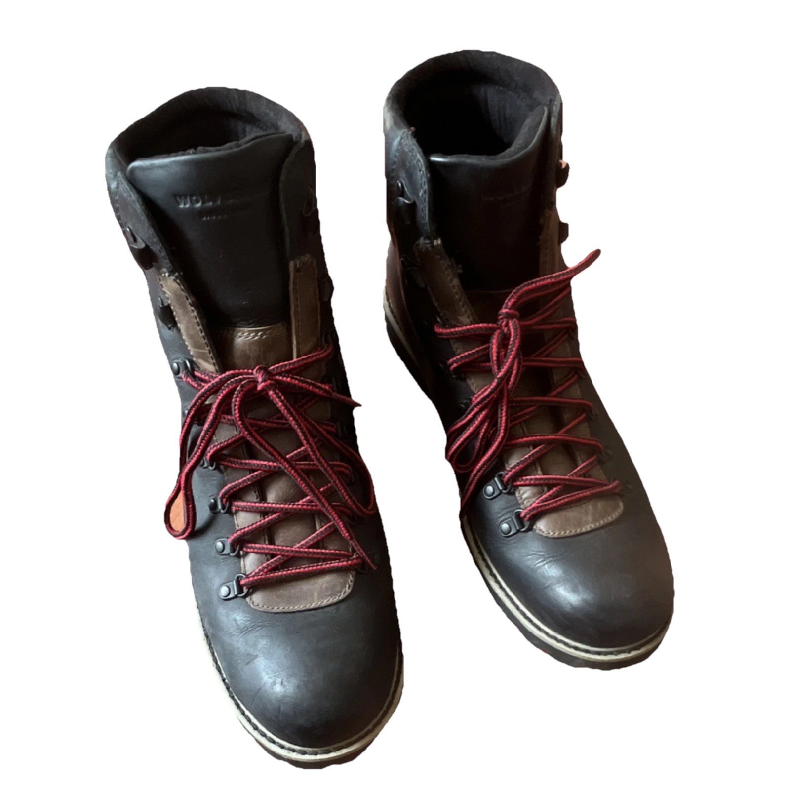 Wolverine Frontiersman Hiker Men\'s Boots Black Brown Leather Size 11