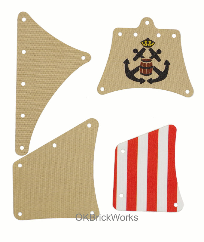 Custom Replacement Laser Cut Cloth Sails for 6277 Imperial Trading Post Custom Replacement Laser Cut Cloth Sails for 6277 Imperial Trading Post