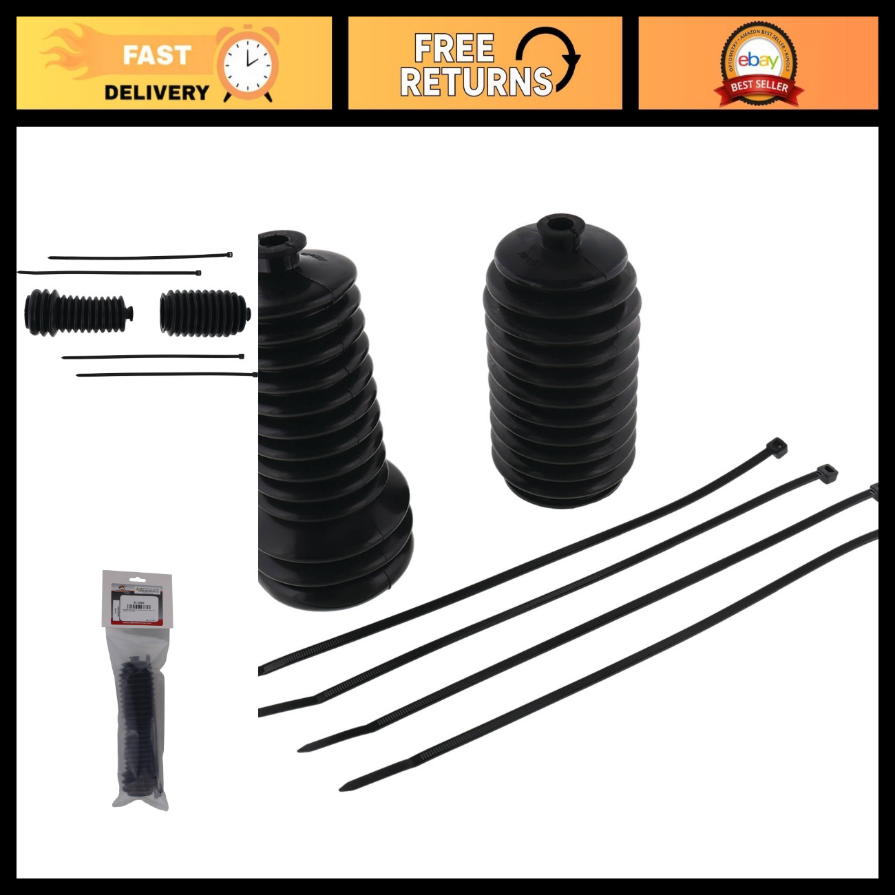 Tie Rod Boot Kit for Can-Am Commander 1000 - 14mm Replacement, Durable Red Desig