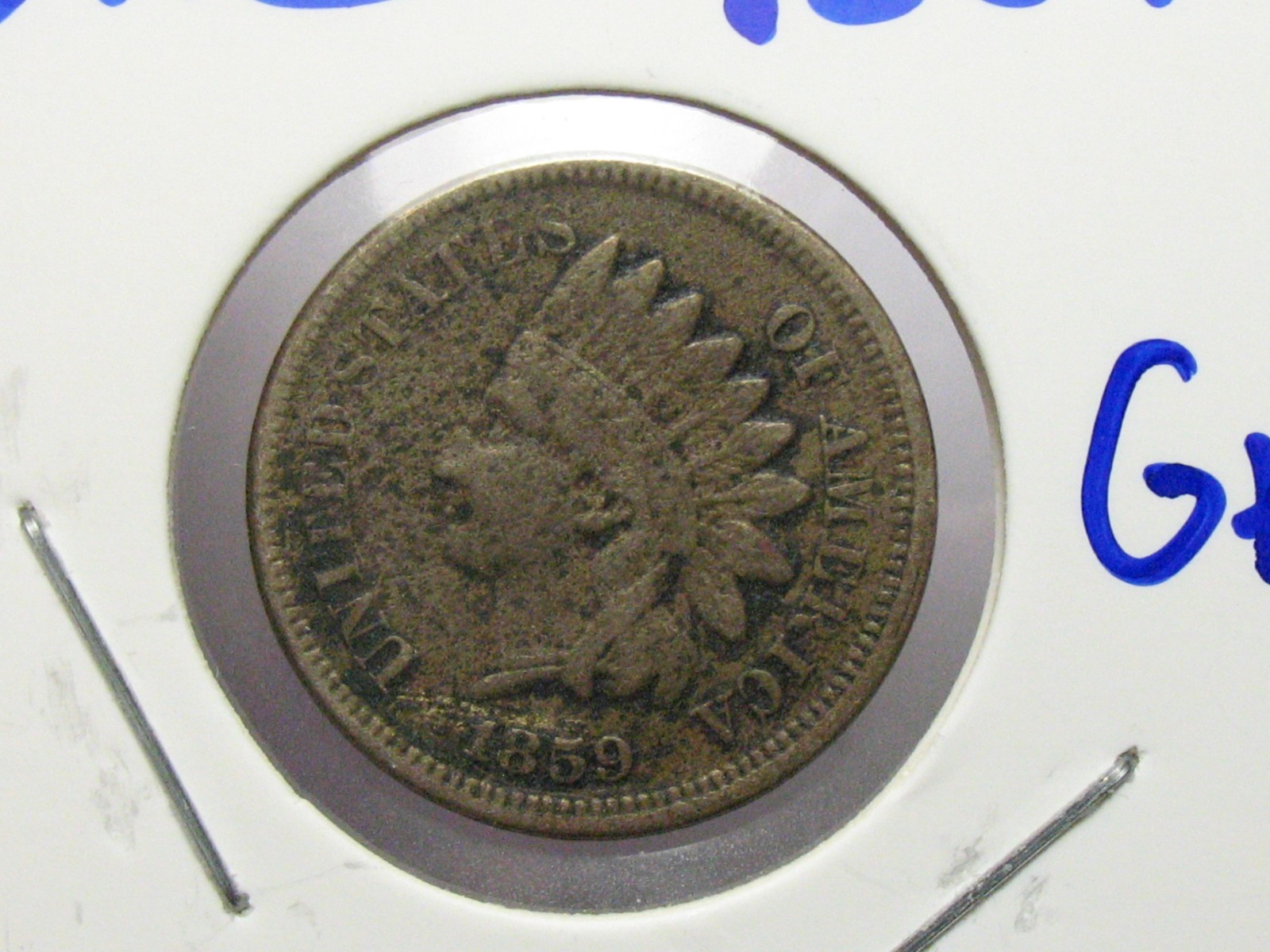 OLD COPPER COIN G+ 1859 INDIAN HEAD CENT PENNY PARTIAL LIBERTY LOT 64a OLD COPPER COIN G+ 1859 INDIAN HEAD CENT PENNY PARTIAL LIBERTY LOT 64a
