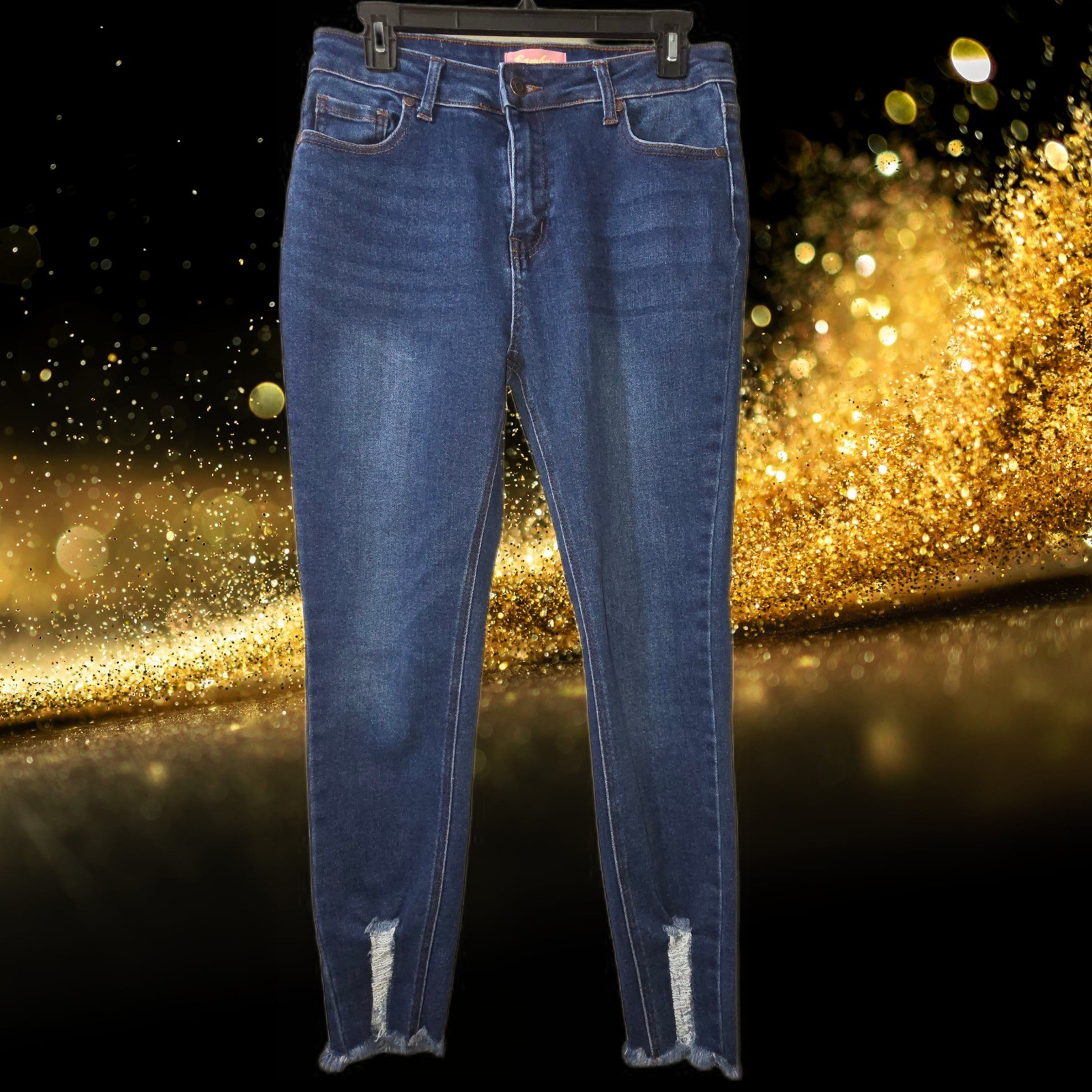 Bamboo Original Denim Distressed Jeans Stretch Pants Size - 11 Bamboo Original Denim Distressed Jeans Stretch Pants Size - 11