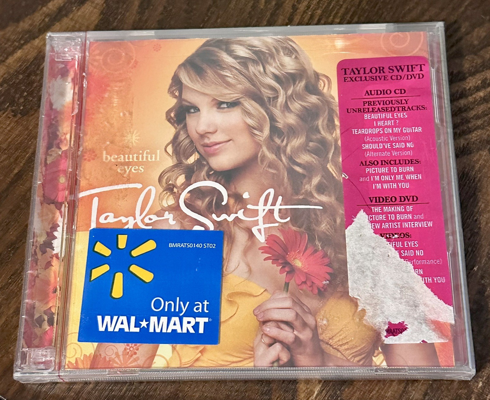 Taylor Swift Beautiful Eyes EP CD/DVD 2008 Walmart Exclusive NEW SEALED RARE