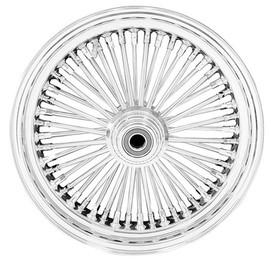 NEW CHROME 21X2.15 FAT SPOKE FRONT WHEEL FOR HARLEY DAVIDSON CUSTOM NARROW GLIDE