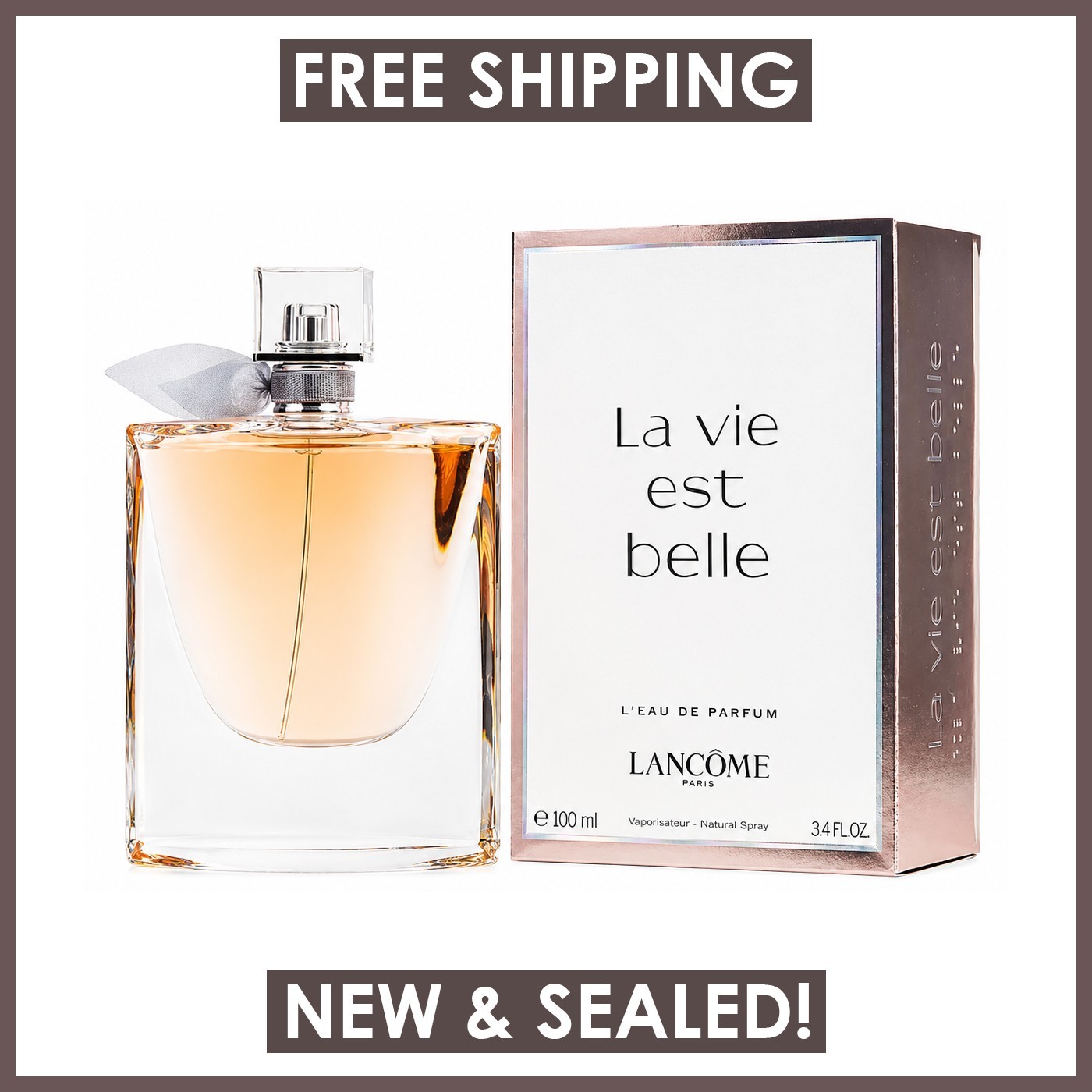 Lancome La Vie Est Belle 3.4 oz / 100ml L\'Eau De Parfum Spray - ( Brand New )