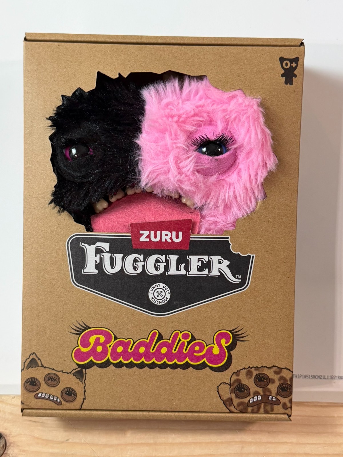 Zuru Fuggler Baddies Eyed Weirdo Pink  Black Funny Ugly Monster Plush Toy NEW