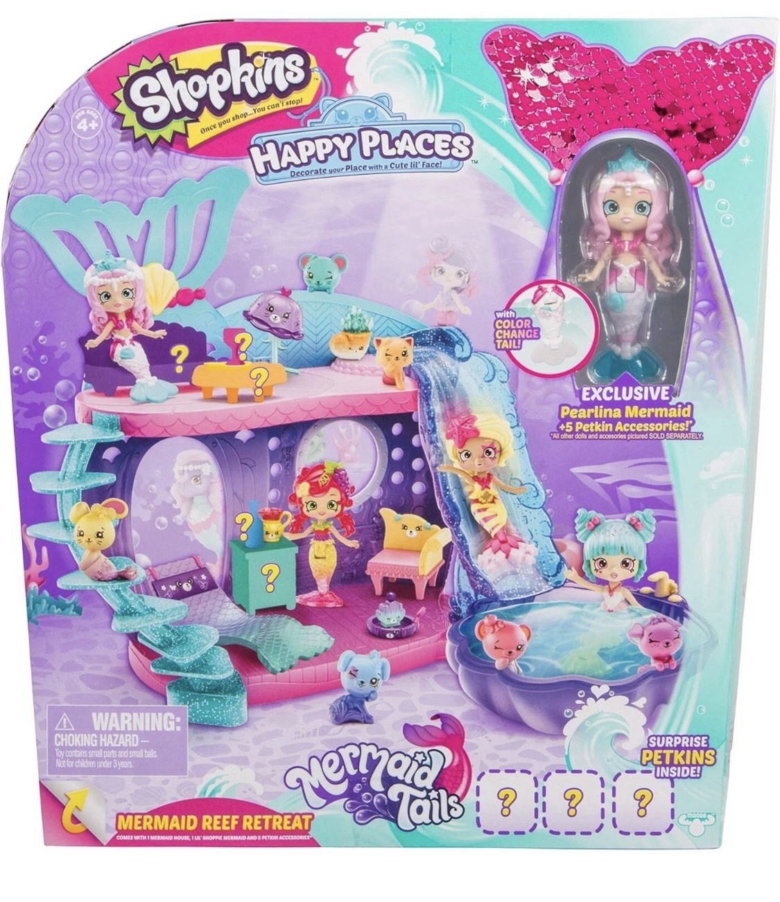 Shopkins Happy Places Reef Retreat Playset Lil Shoppie Mermaid & Surprise Petkin Shopkins Happy Places Reef Retreat Playset Lil Shoppie Mermaid & Surprise Petkin