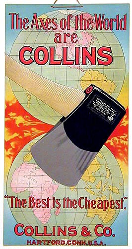 Original c.1910 American Poster Collins Axes Original c.1910 American Poster Collins Axes