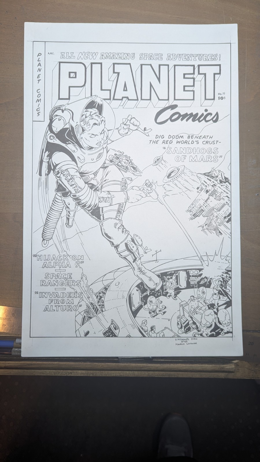 Planet comics #71 Cover Recreation 11 X 17 Planet comics #71 Cover Recreation 11 X 17