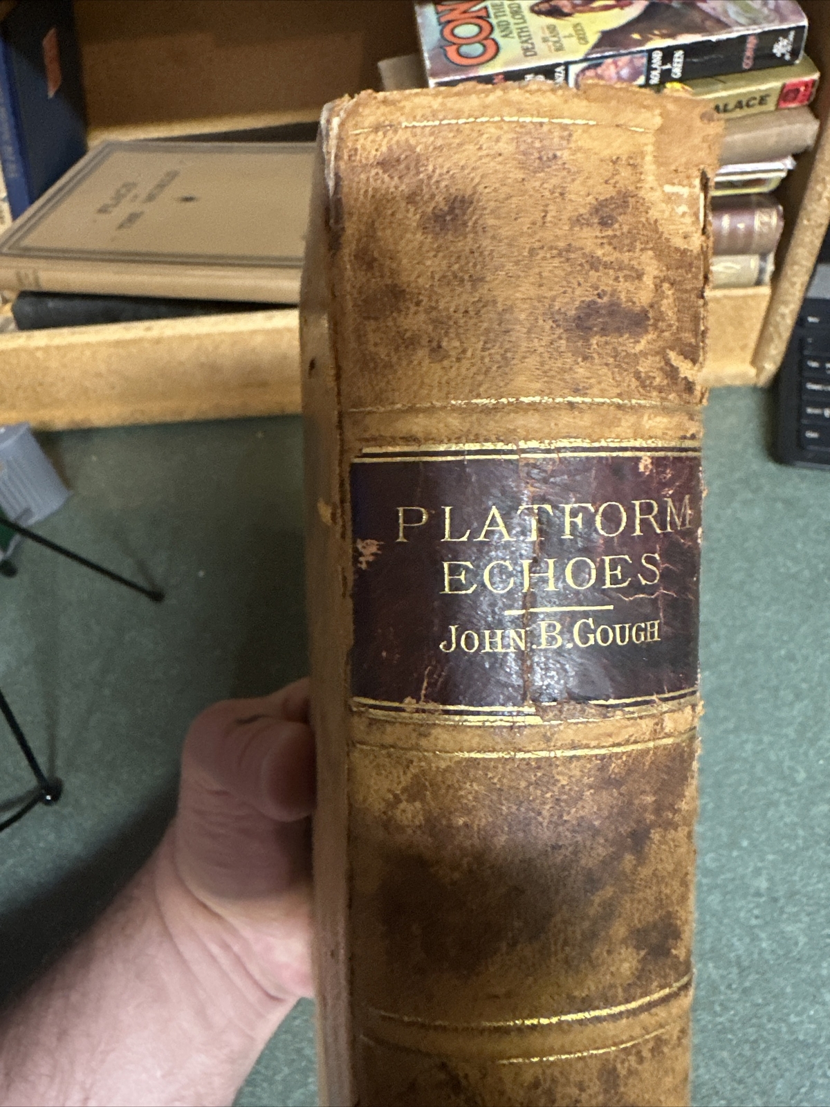 RELIGION: PLATFORM ECHOES, Leather, 1886, Illustrated. Antique.