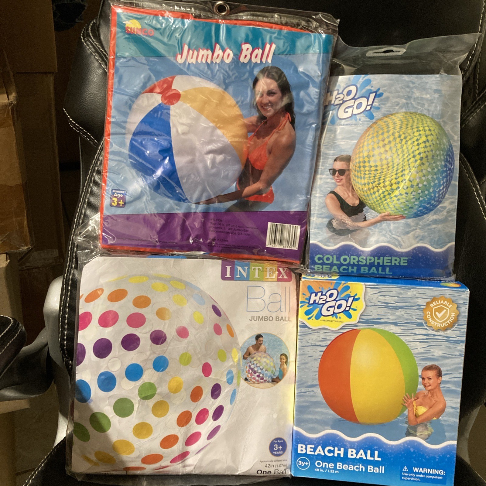 Vintage And New Beach Ball Lot. 36”, 42\