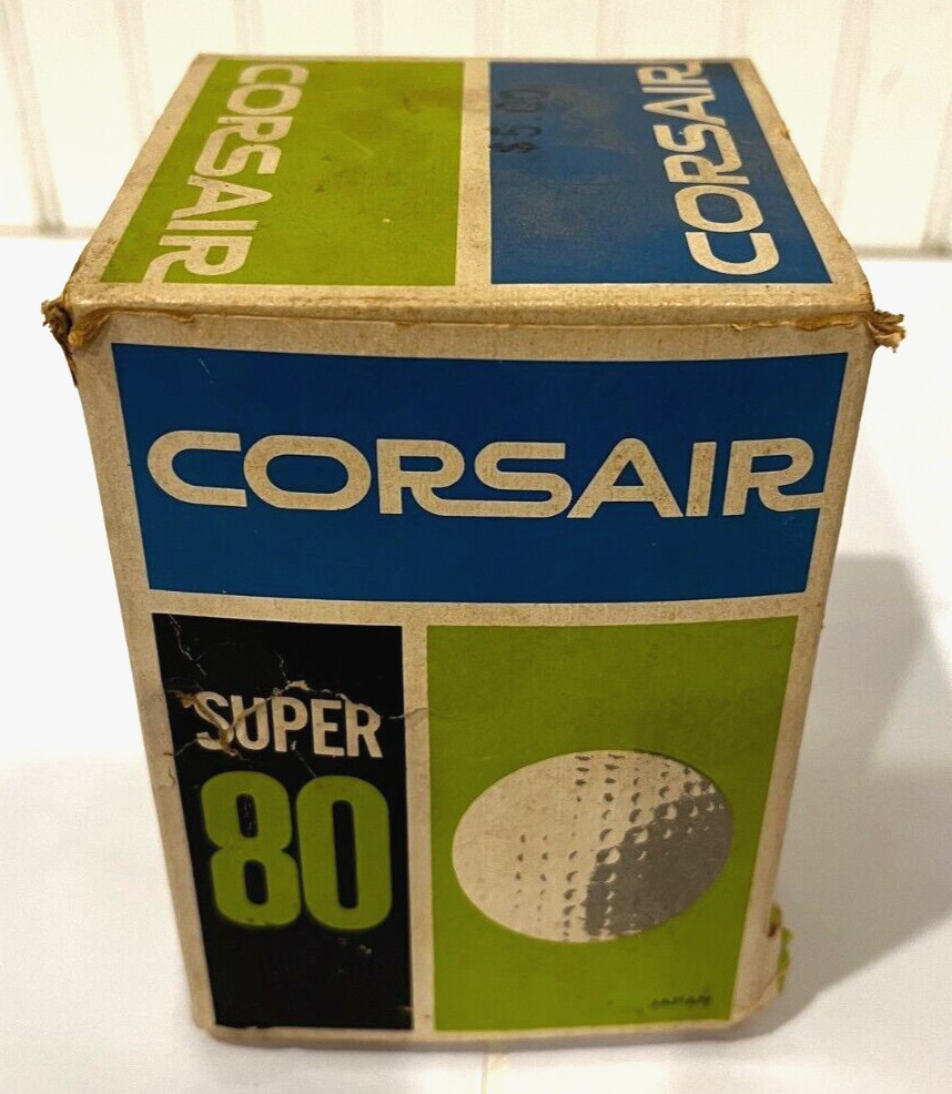 Vintage Corsair Super 80 Golf Balls Dozen box (8 included) Made in Japan Vintage Corsair Super 80 Golf Balls Dozen box (8 included) Made in Japan