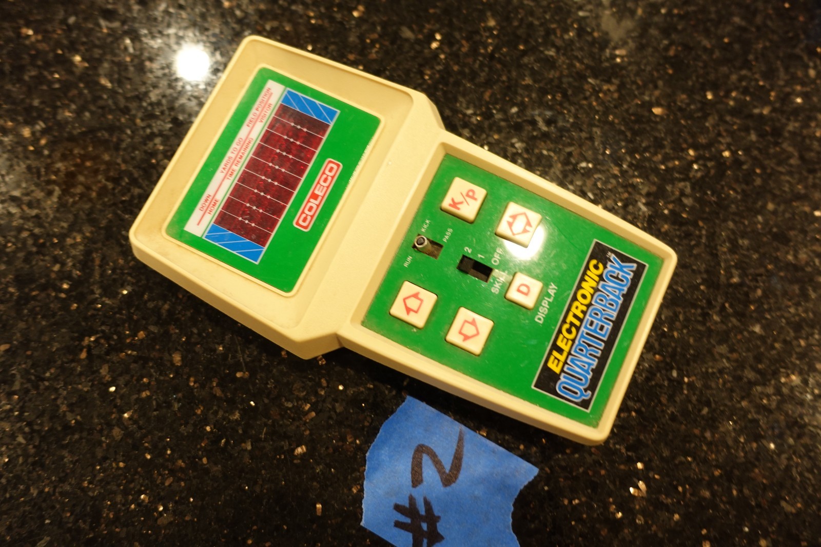 Vintage COLECO FOOTBALL   Handheld Electronic tabletop Video game D10 #2 READ