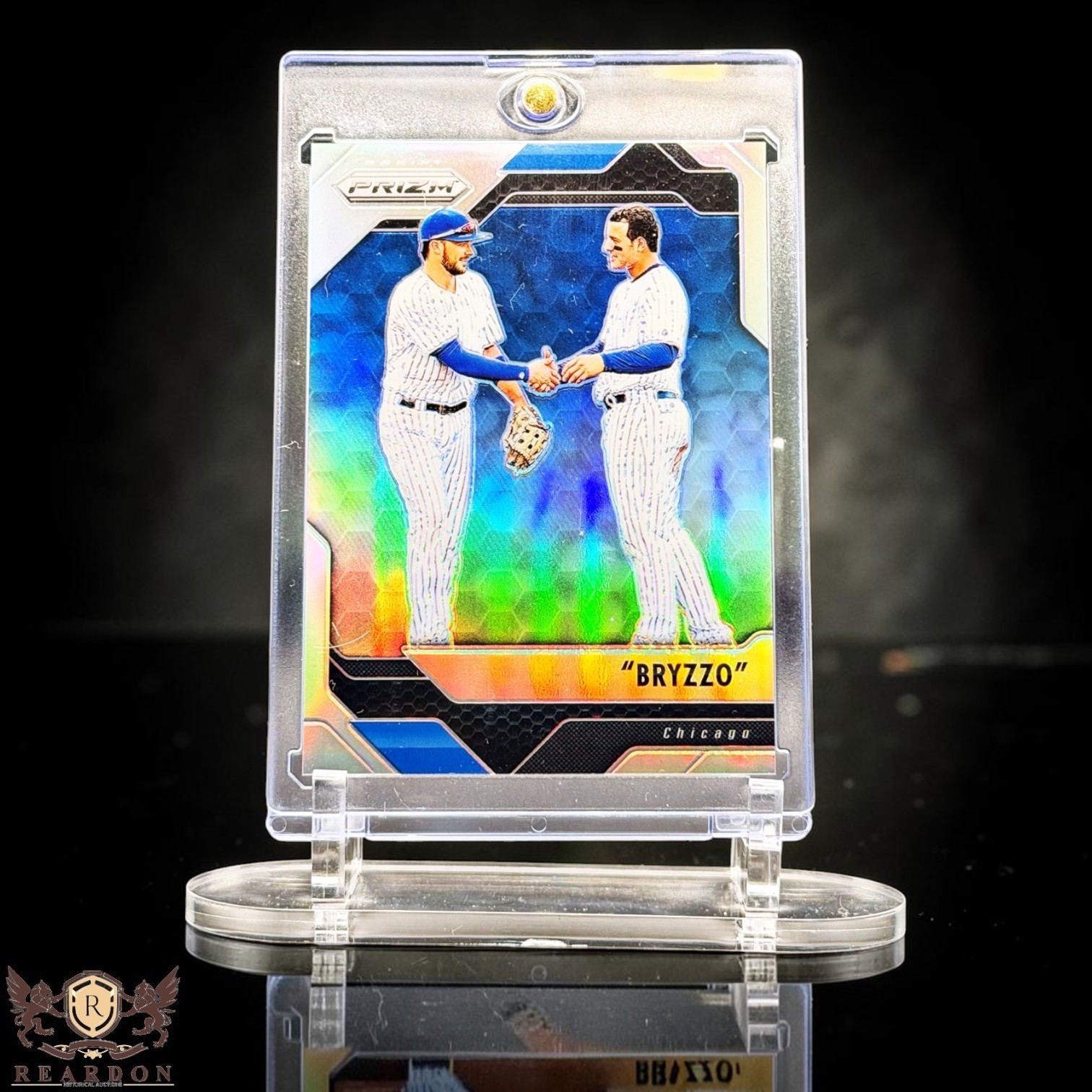 KRIS BRYANT ANTHONY RIZZO RARE PRIZM DUAL HOLO REFRACTOR INSERT CUBS SSP FEEL