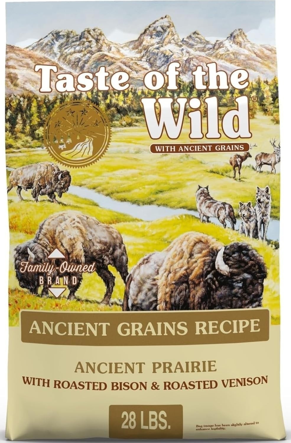 Taste of the Wild Ancient Prairie Dry Dog Food, Roasted Bison, 28lb