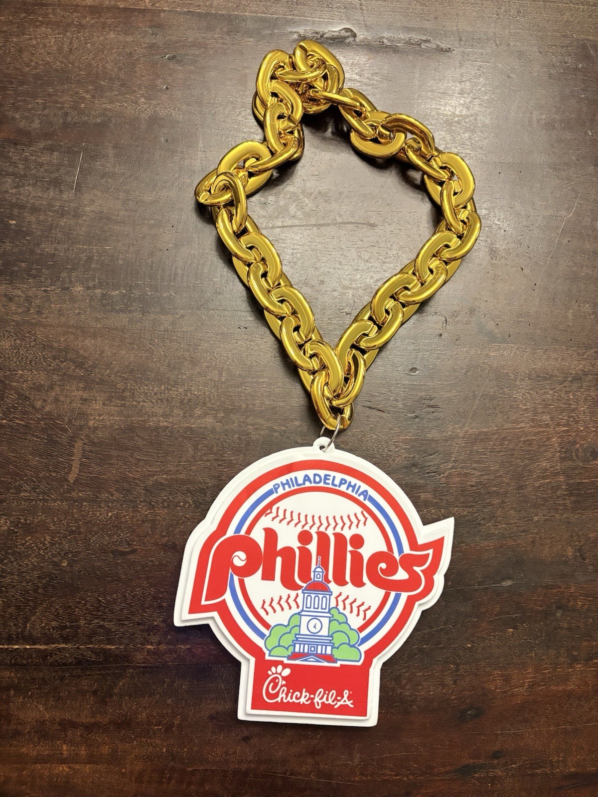 Phillies Philadelphia Oversized Chain Necklace MLB SGA 7/21/2026 Giveaway Phillies Philadelphia Oversized Chain Necklace MLB SGA 7/21/2026 Giveaway