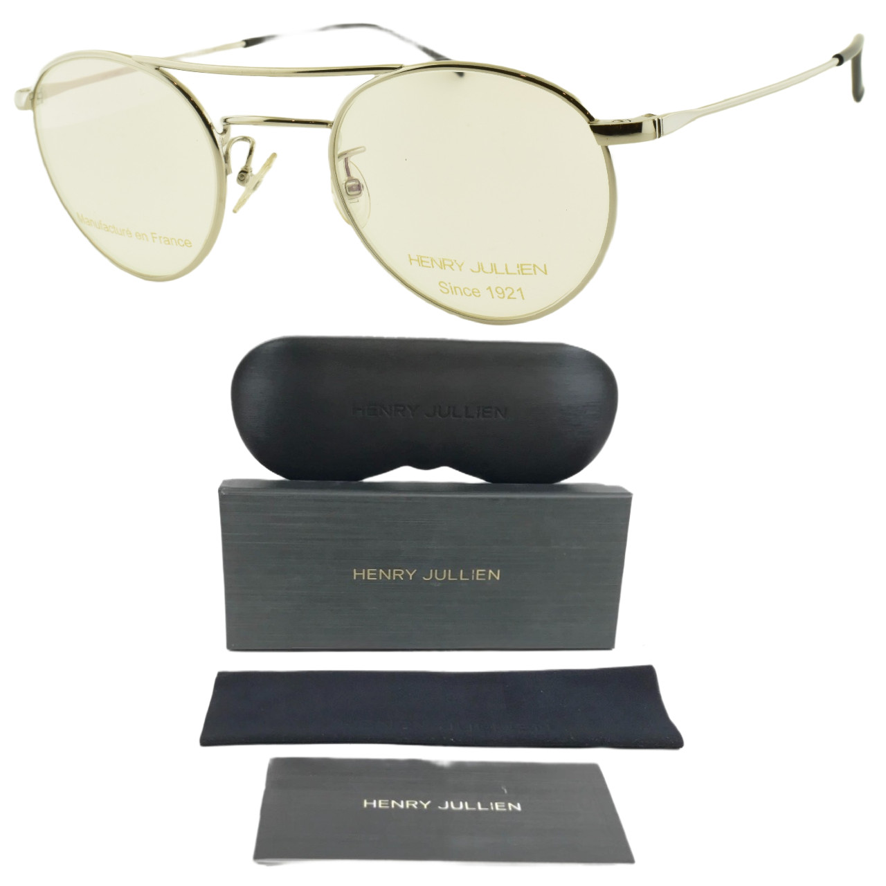 NEW Henry Jullien Cap Feret C53 Silver Round Unisex Optical Frame Eyeglasses