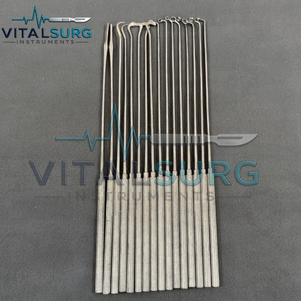 Neuro Hardy Pituitary Curettes Set Of 16 Transsphenoidal Surgical Instruments