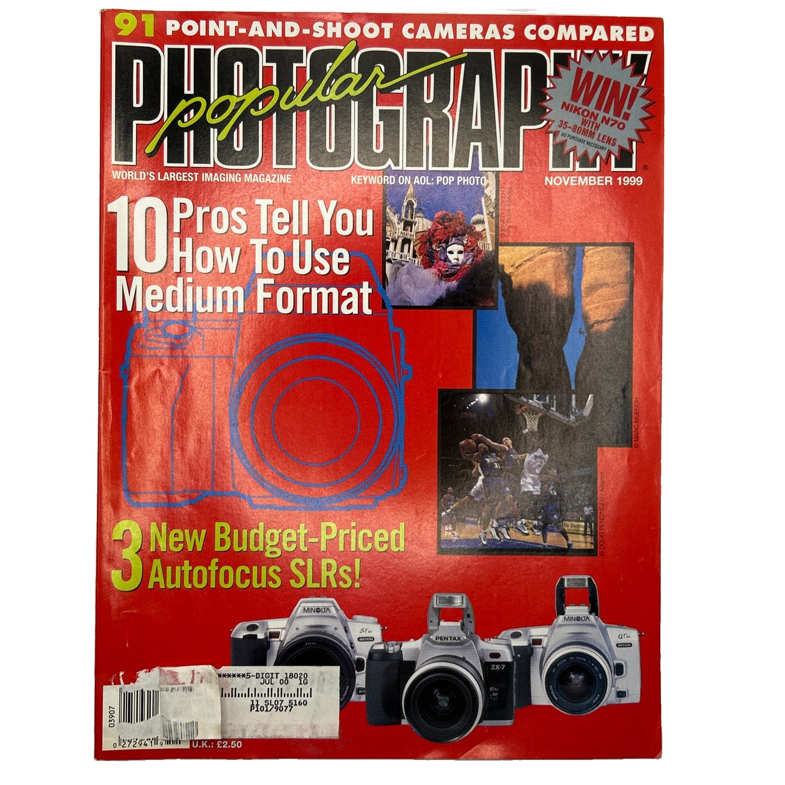 Popular Photography Magazine November 1999 Y2K Vintage Digital Camera Photo