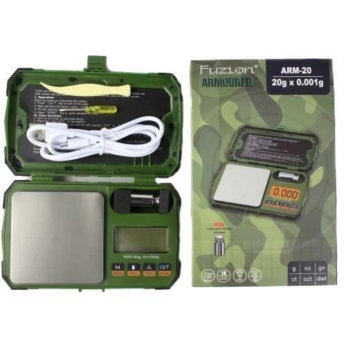 FUZION ARMOURED ARM-20 DIGITAL SCALE | 20G x 0.001G | Precision Micro Scale