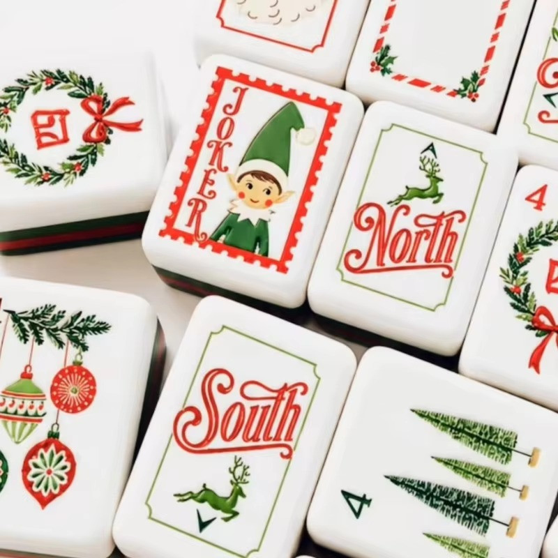 Dear Santa Mahjong Tile Set American Mahjong 160 Tiles Free storage Bag