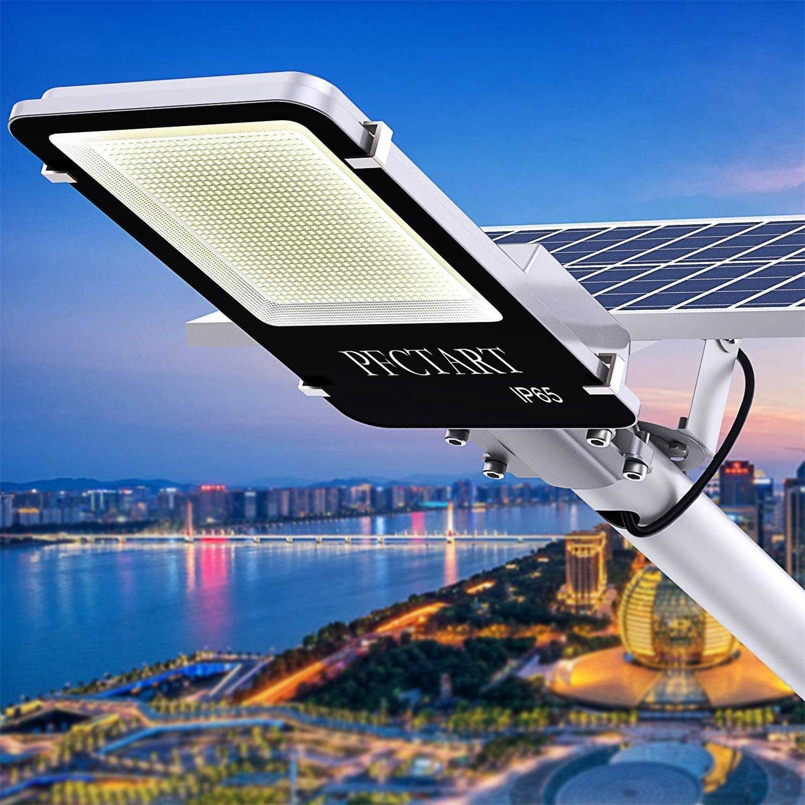 2000W Solar Power Commercial Solar Street Light Dusk to Dawn Road Pole+Remote