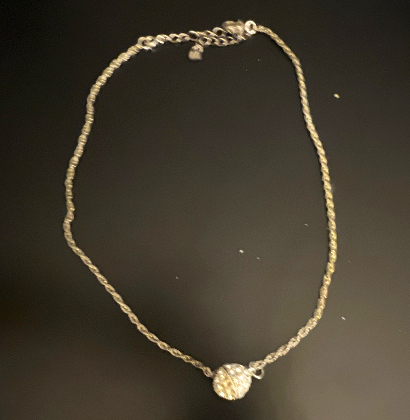 Vintage Monet Gold Tone Multi-Strand Necklace Pavé Rhinestone Disc Pendant