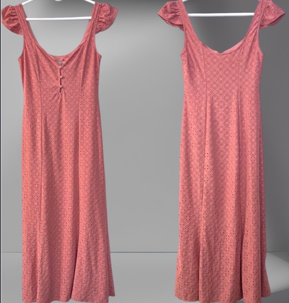 NWT WAYF Embroidered Eyelet Dress Rose Color Size XS NWT WAYF Embroidered Eyelet Dress Rose Color Size XS