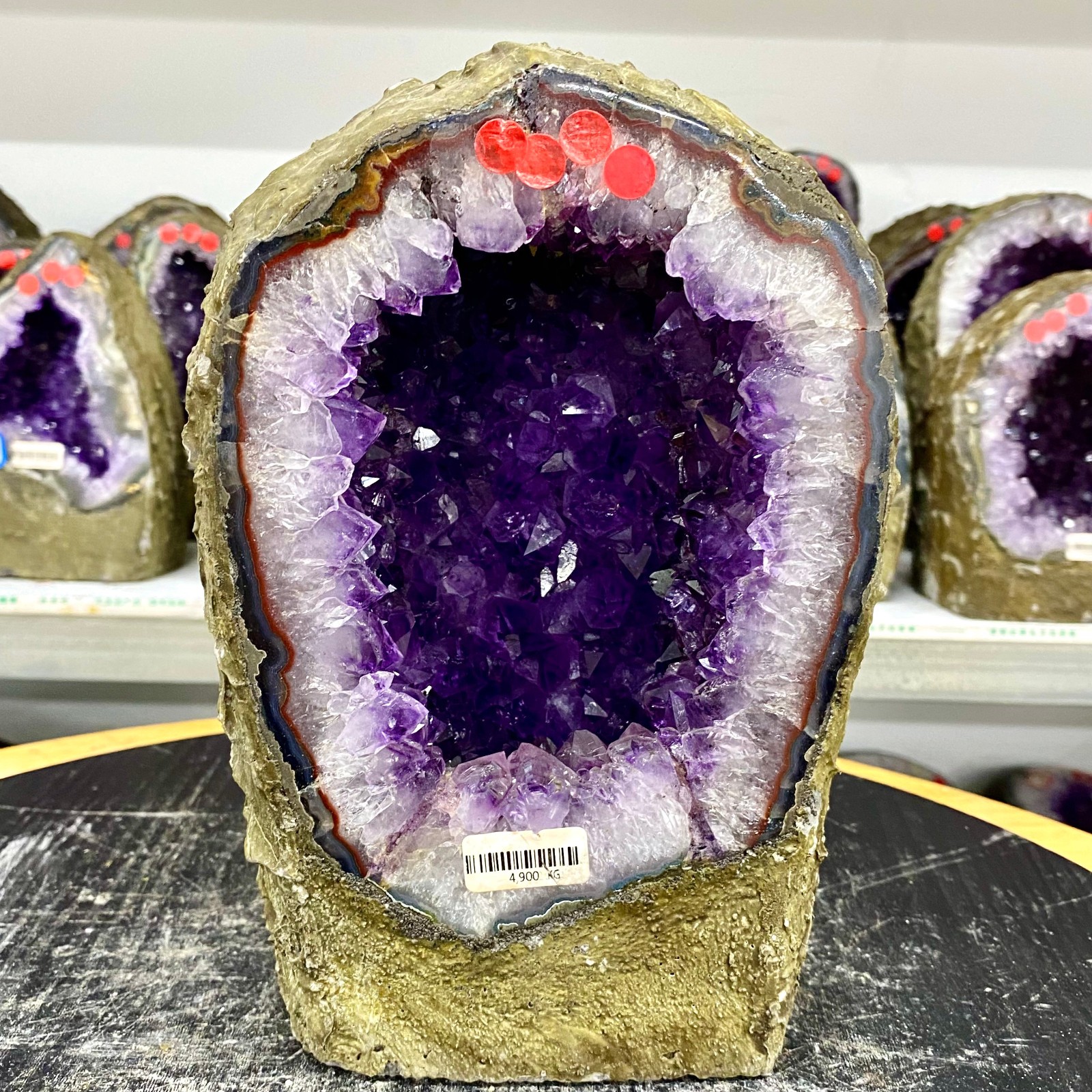 10.73LB Top Natural Amethyst Crystal Church Cathedral Geode Mineral Specimen